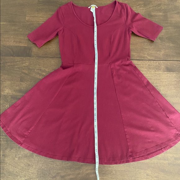 H&M Dark Red Dress with 3/4 Sleeves - Picture 5 of 12